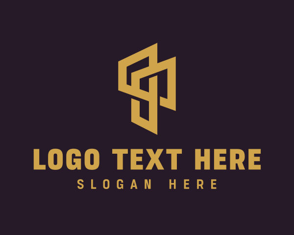 Interlinked Geometric Tech Symbol